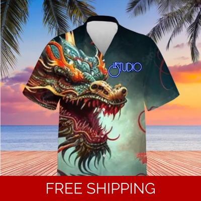 Hawaiian Shirt Unisex Le Studio Chinese Dragon